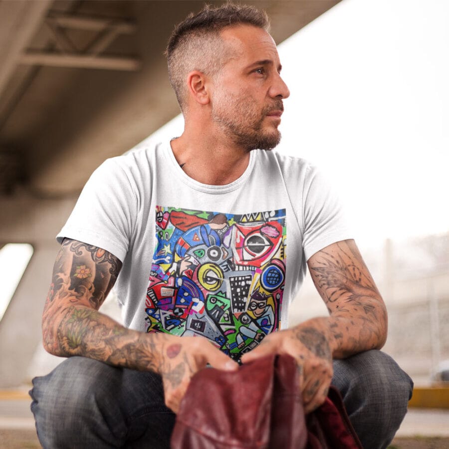 Artist Designed T-Shirt – Organic Graphic Art by Ciano - Image 2