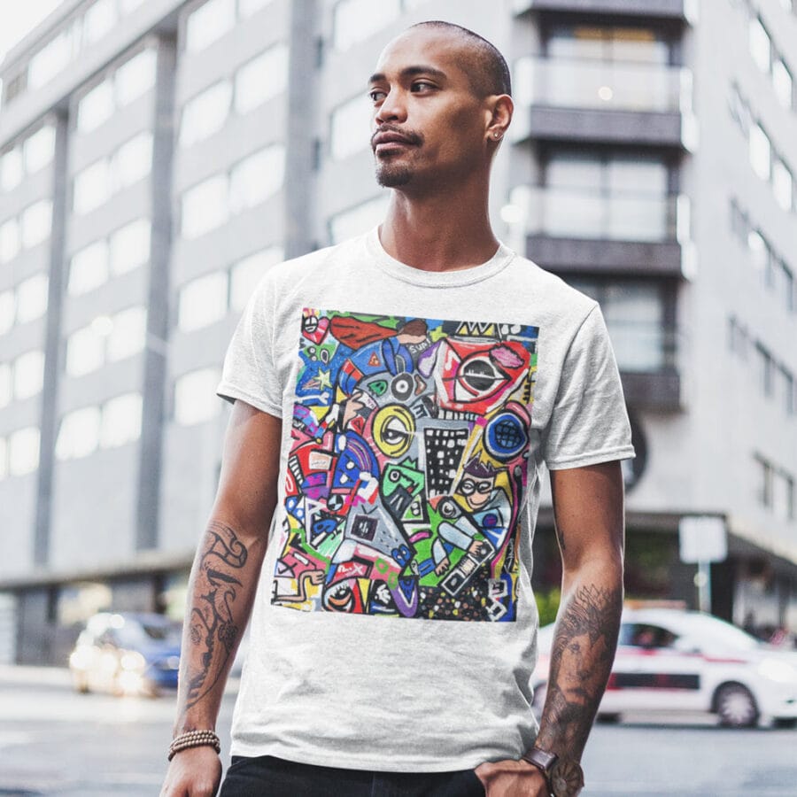 Artist Designed T-Shirt – Organic Graphic Art by Ciano - Image 3