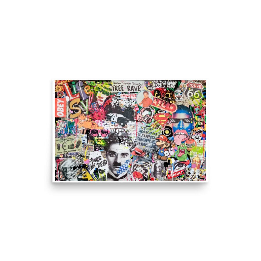 A Day Without Laughter – Urban Pop Collage Art Print by Ciano - Image 2