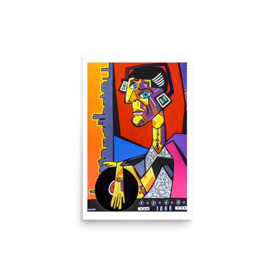 DJism – Cubist DJ-Inspired Abstract Art Print by Ciano - Image 2