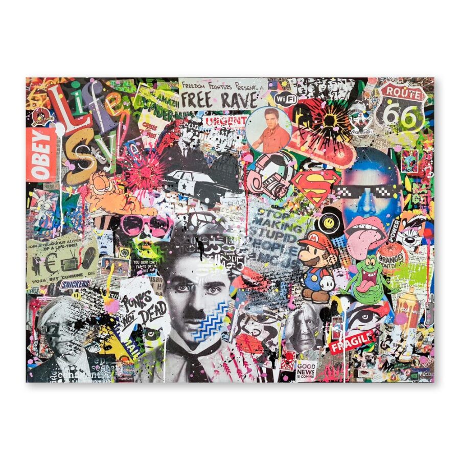 pop art collage painting